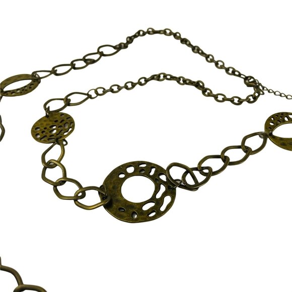 Vintage Belly Belt Bohemian Body Metal Chain Link Style 70s Adjustable Size u - Picture 4 of 4